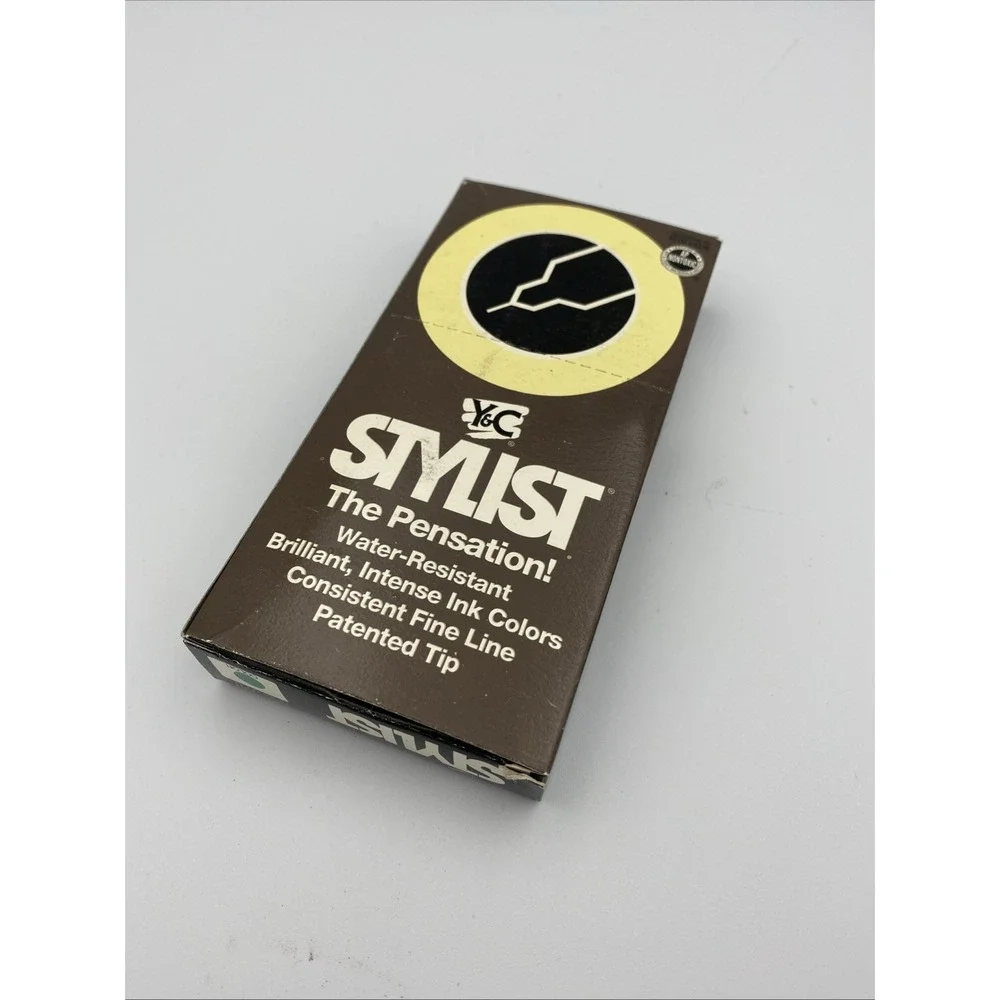 NOS Stylist pens Japan Yasutomo & Co.‎ Fine Green Line 12 Dozen Water Resist